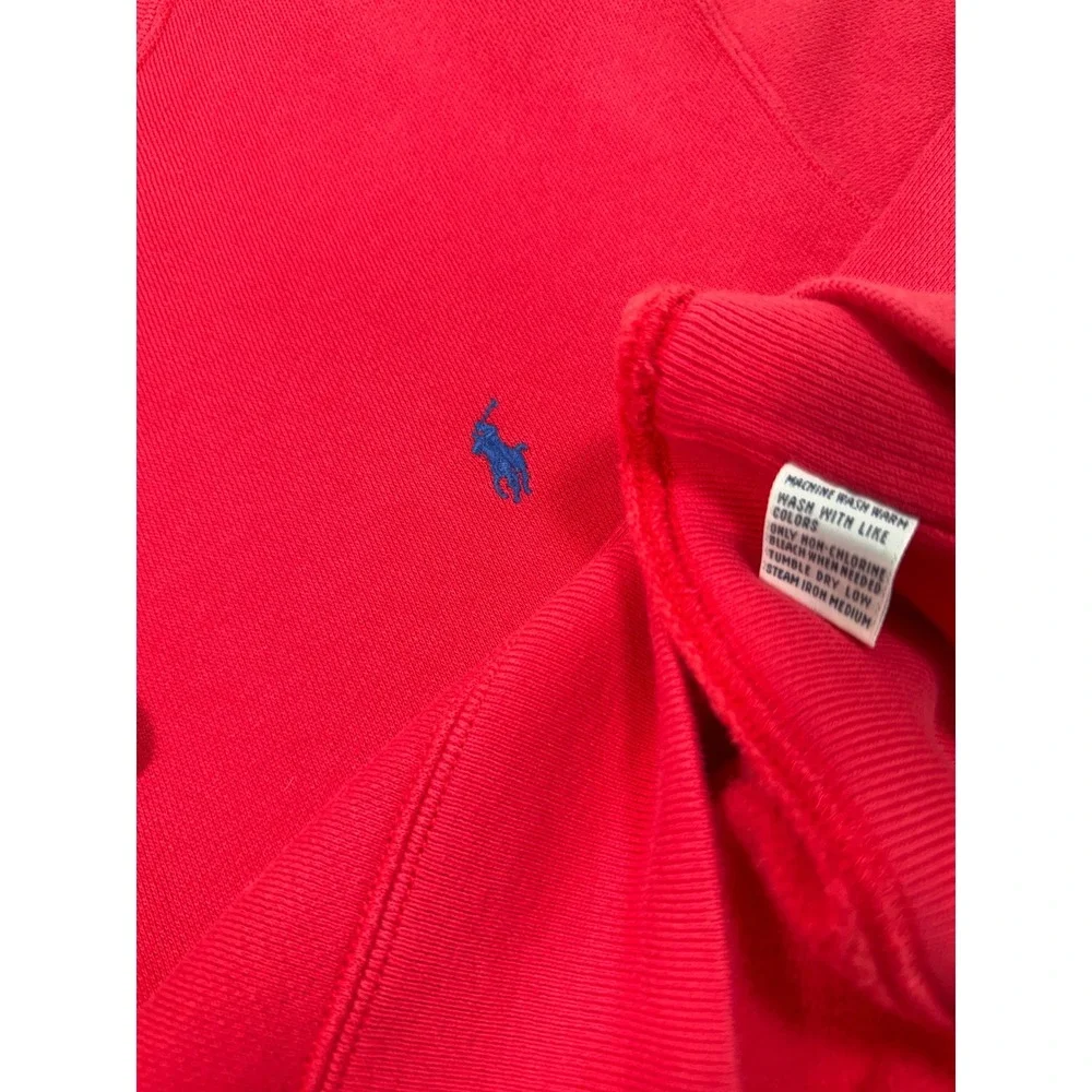 Polo Ralph Lauren Sweatshirt Mens M Red Blue Pony Embroidery Classic Lounge  EUC